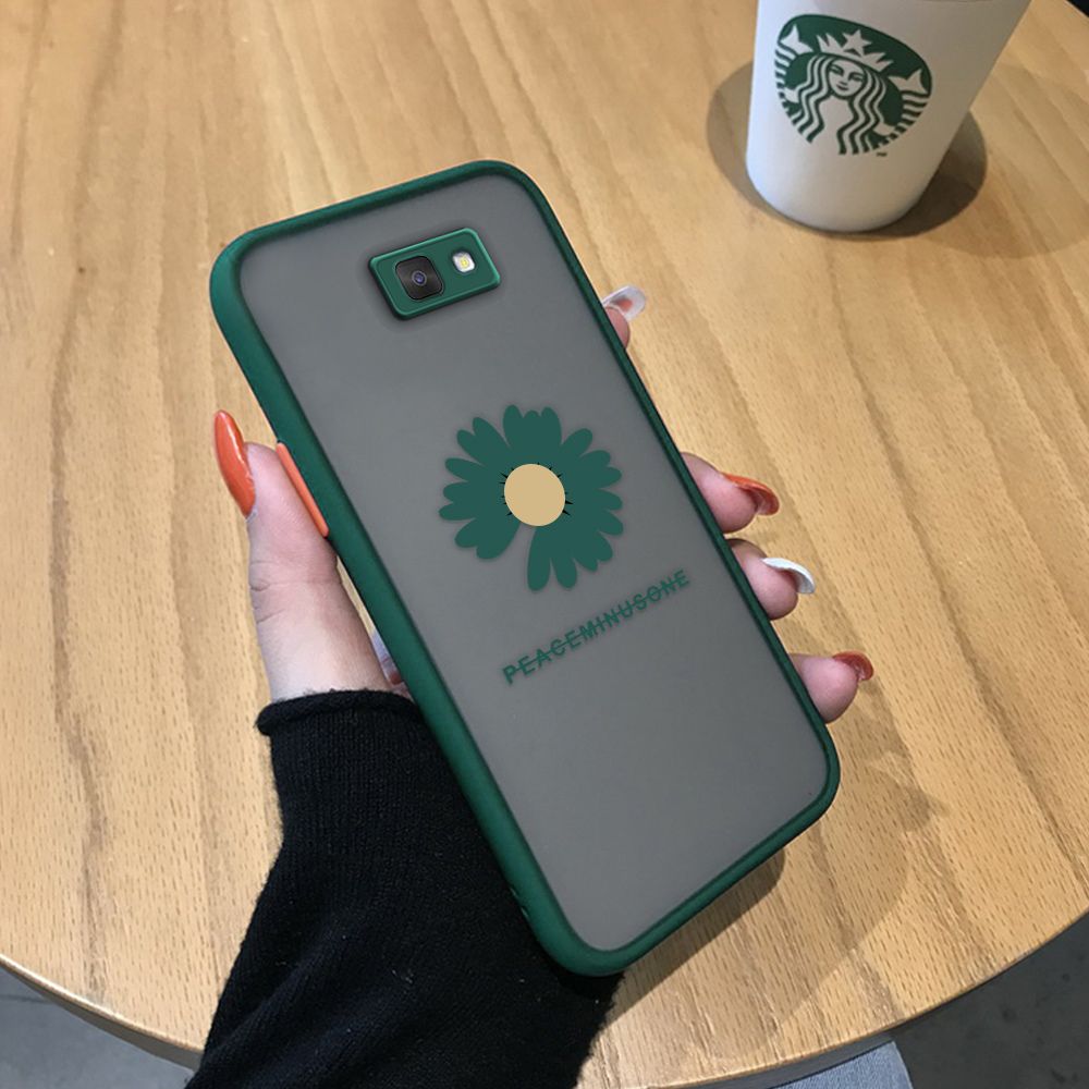 Jizetin for Samsung J7 Prime Back Cover Small Fresh Daisies Mobile Phone Case Ultra Thin Full Lens Protection Phone Case for Girl