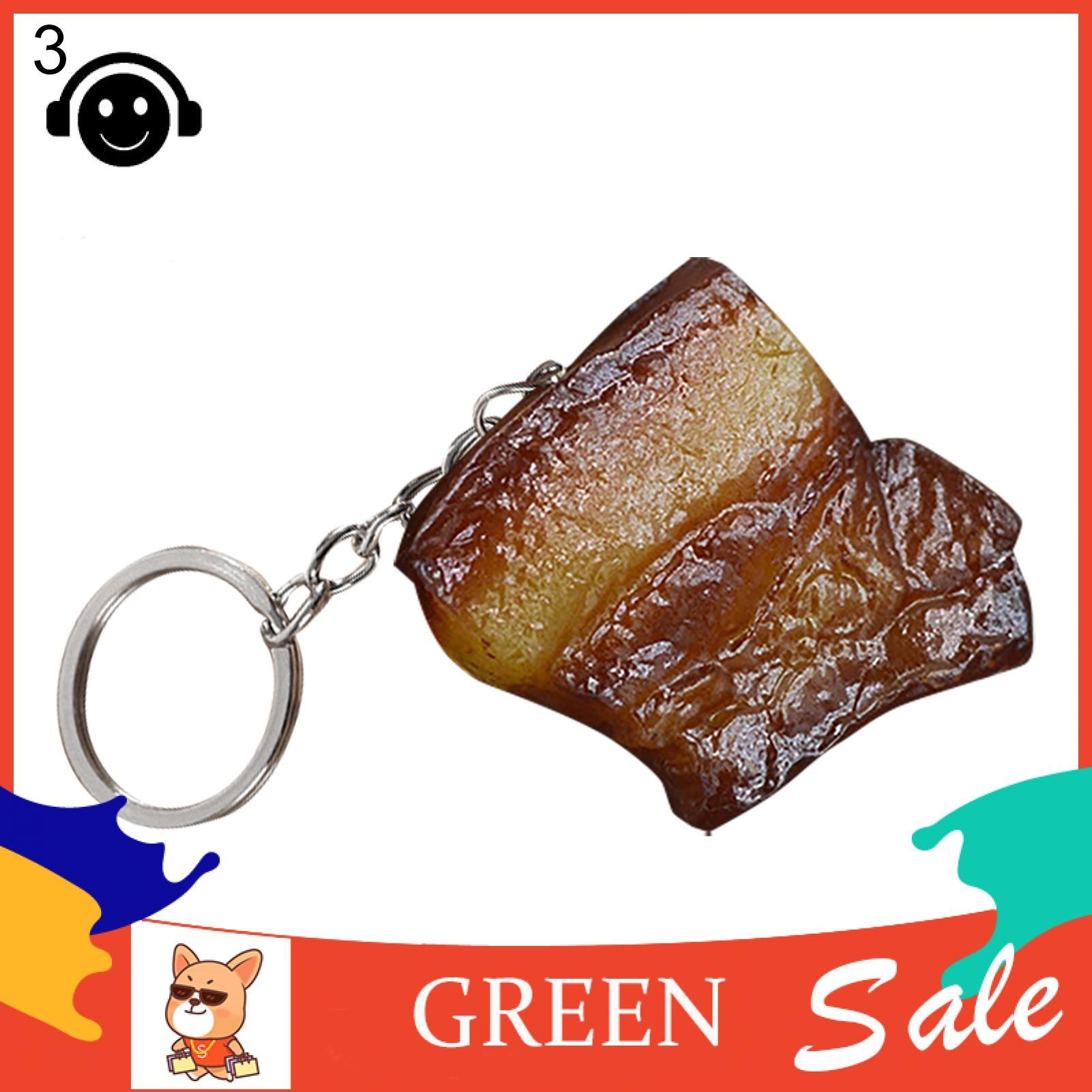 Green forest Backpack Pendant Toy Anti-lost Creative Drumstick Pig Feet Simulation Food Backpack Pendant