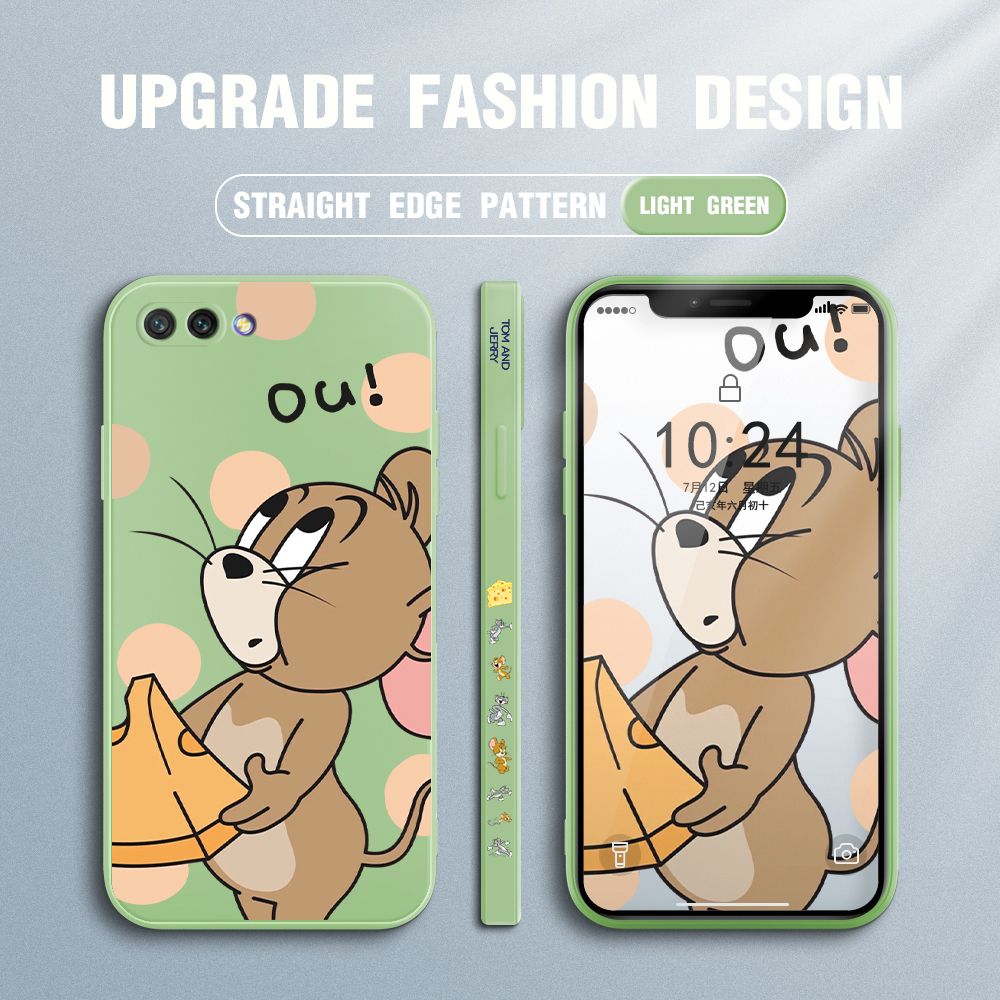 FHKL for Honor 10 Back Cover Jerry Side design Soft Case Multicolor Liquid Silicone Phone Cases