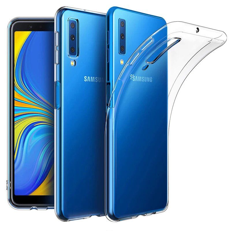 For Samsung Galaxy A7 2018 Clear Transparent Soft TPU Back Case Cover