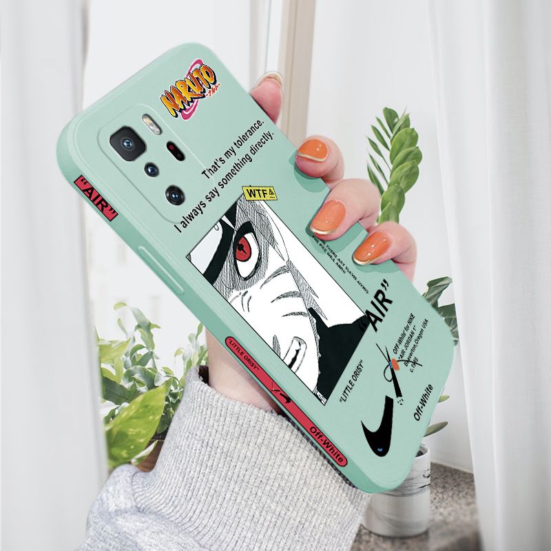 AMORVOR for Xiaomi Poco X3 GT Back Cover Anime Uzumaki Naruto Side design Soft Case Liquid Silicone Phone Cases