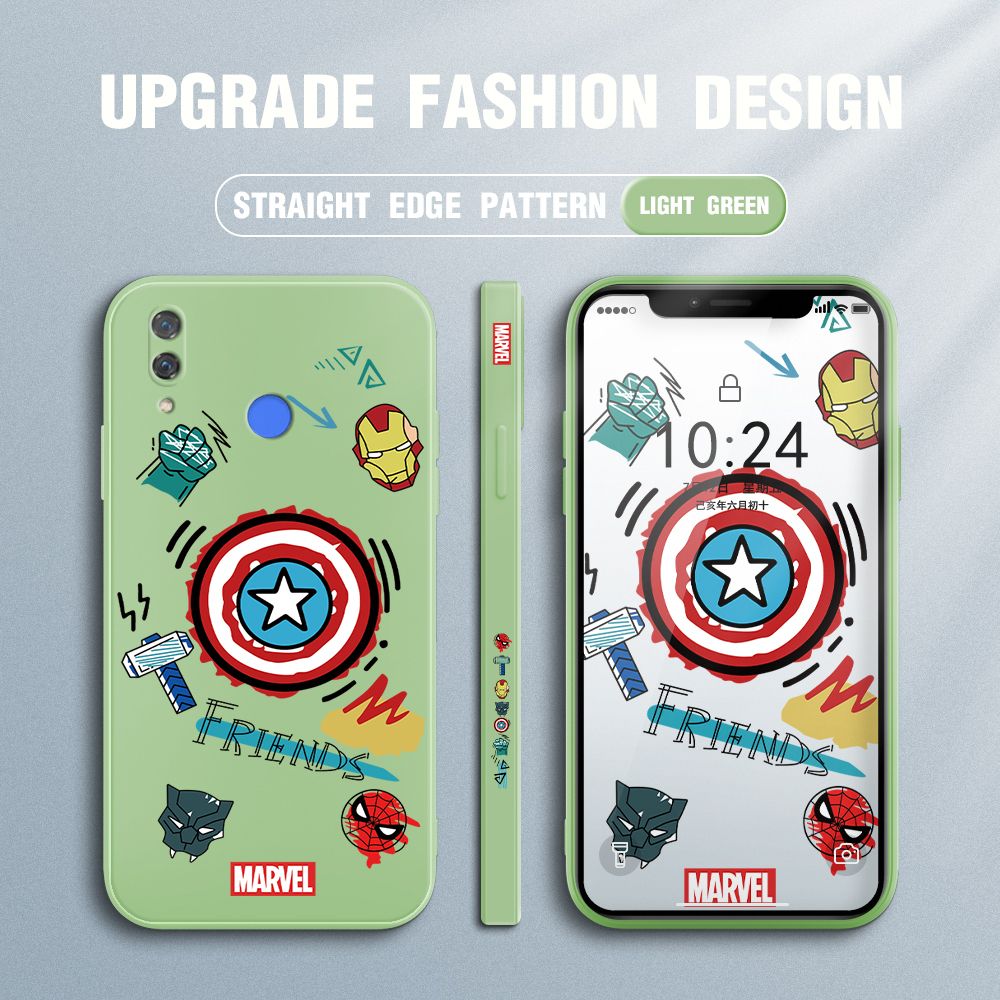 UCUC for Huawei Nova 3 Back Cover Creative Shield Ultra Thin Soft Luxury Square Multicolor Liquid Silicone Phone Case