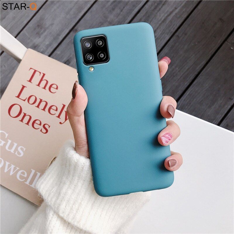 Candy Color Silicone Phone Case For samsung galaxy A12 A42 A52 A72 A32 5G M02S A02S M31s Matte Soft Tpu Back Cover Fundas Coque