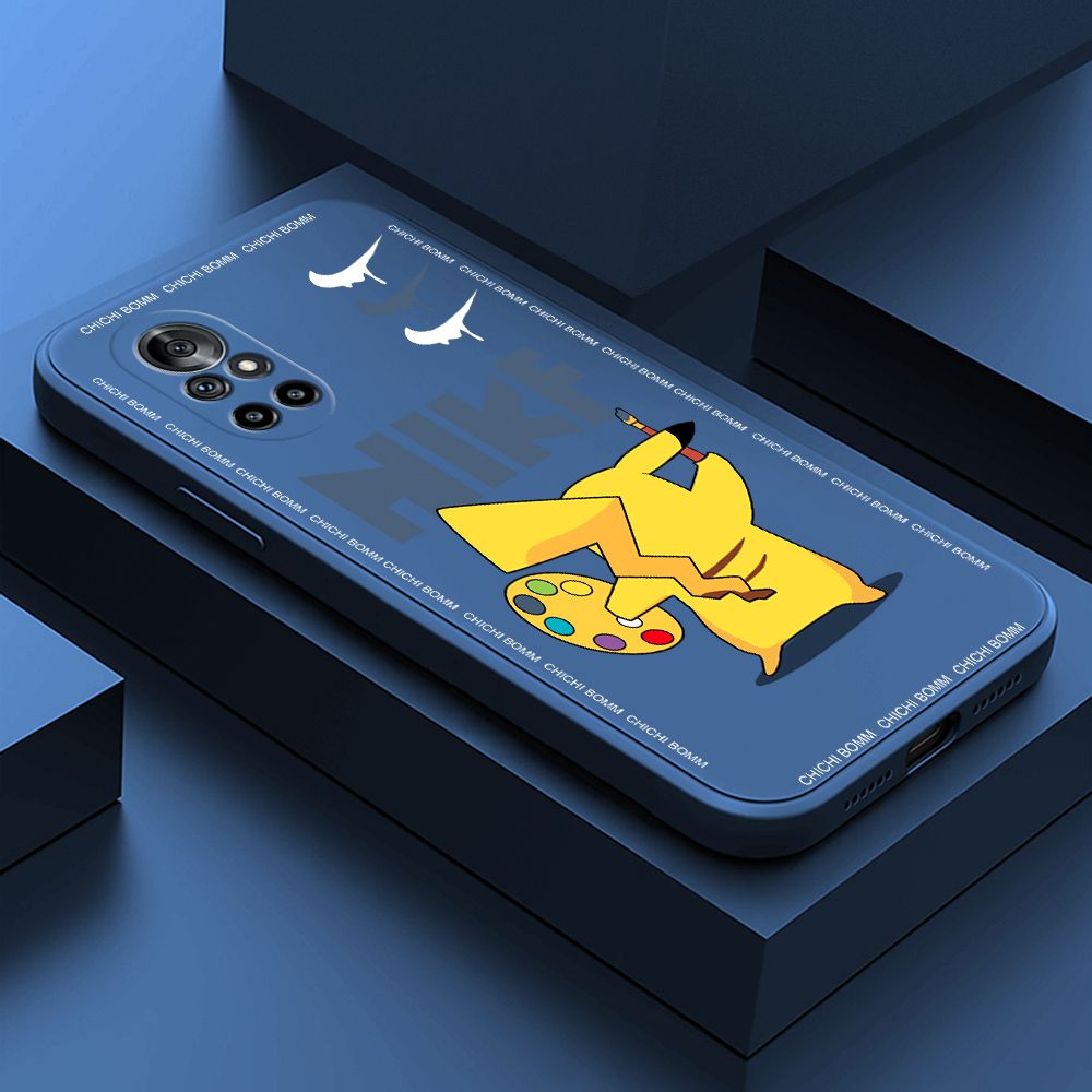 Hontinga for Huawei Nova 8 Case Fashion Cartoon Animals Phone Case Phone Case Soft Square Edge Silicone Cases Full Lens Cover Shockproof Protection Cover