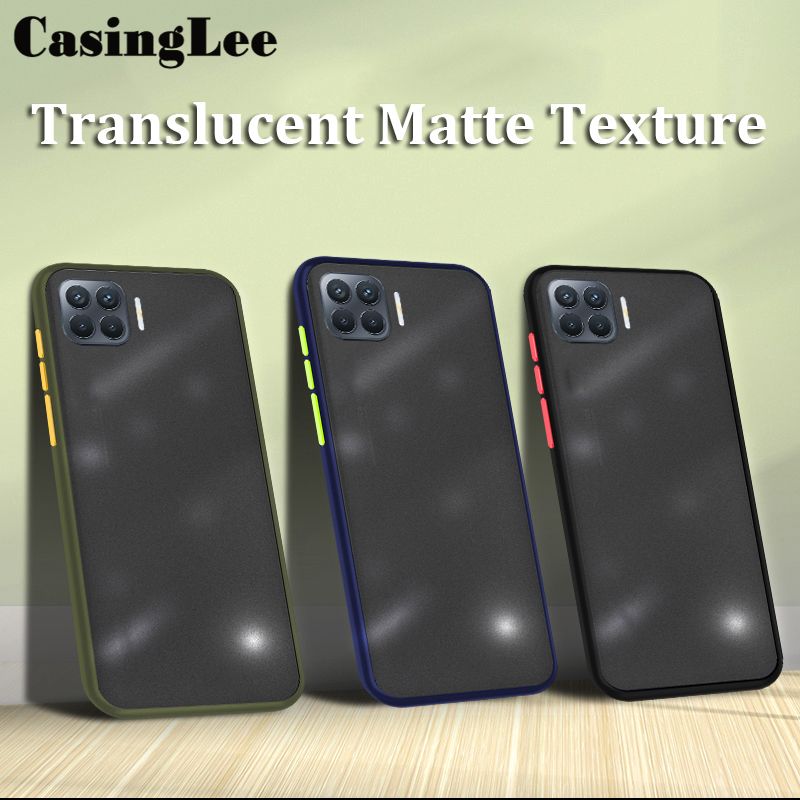 Luxury Shockproof Scrub PC Matte Phone Case For OPPO F17 Pro Transparent Soft edge Silicone Frame Hard Clear Protecive Back Cover For OPPO F17 Pro Phone Casing