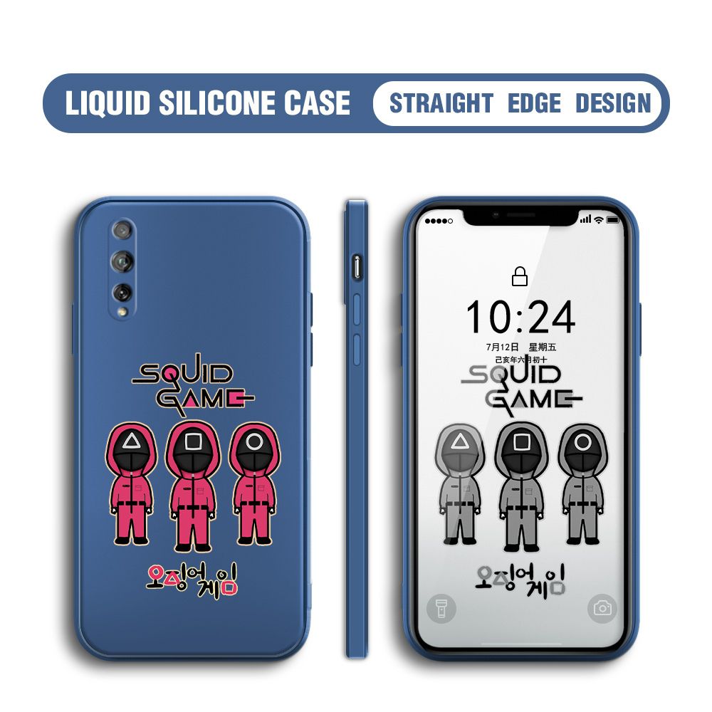 UCUC for Huawei Y8P Case Trend Cartoon Korean Squid Phone Cover Liquid Silicone Case Phone Protective Case