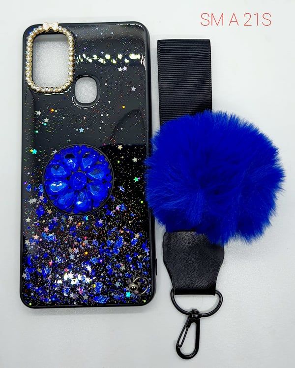 Ladies cover + Pop Up Socket + Pom Pom For Samsung Galaxy A21s