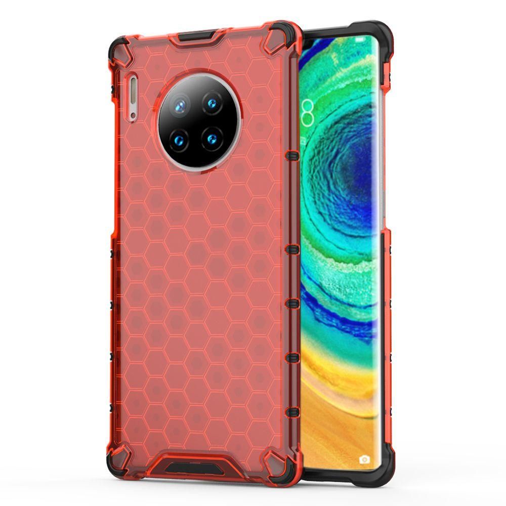 For Huawei Mate 30 Pro Honey Comb Series Hybrid Translucent PC Slip-Resistant Shockproof TPU Bumper Case Cover