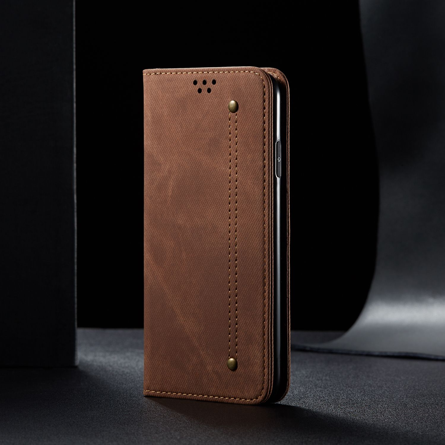 For Xiaomi 10T Lite Retro Style Magnet Flip Leather Protective Case with Stand Card Slots Casing