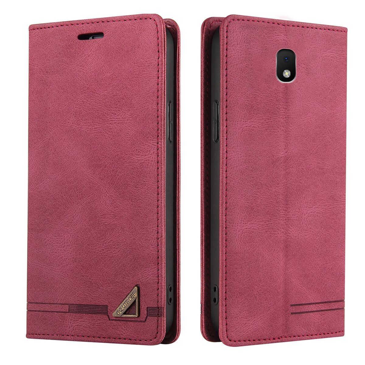 For Samsung Galaxy J5 2017 Retro Anti-theft Brush Wallet Foldable Built-in Card Slot and Magnetic Closure Protective Case