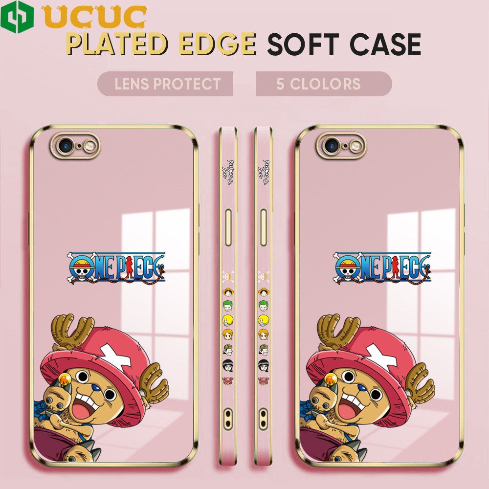 UCUC for iPhone 6 Case Creative Cartoon Chopper Luxury 6D Plating Soft Casing Silicone Ultra Thin Phone Cover