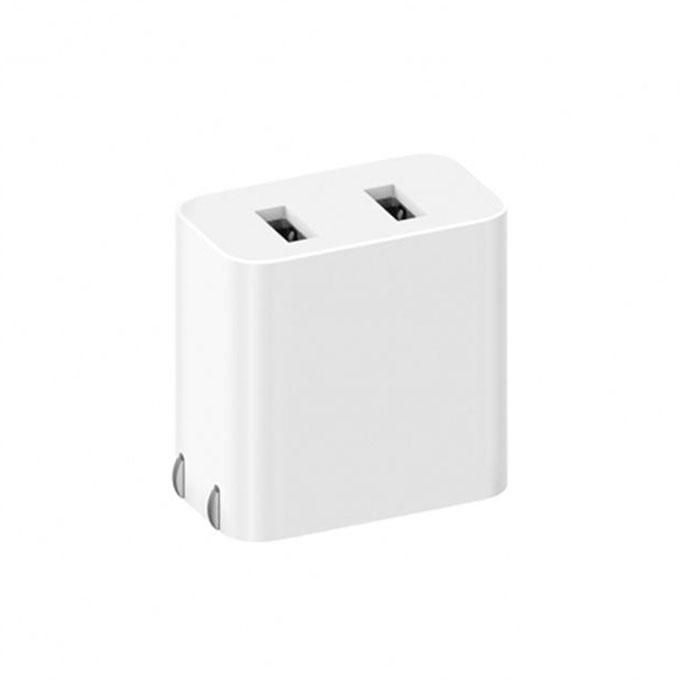 2 Ports USB Charger Adapter - White