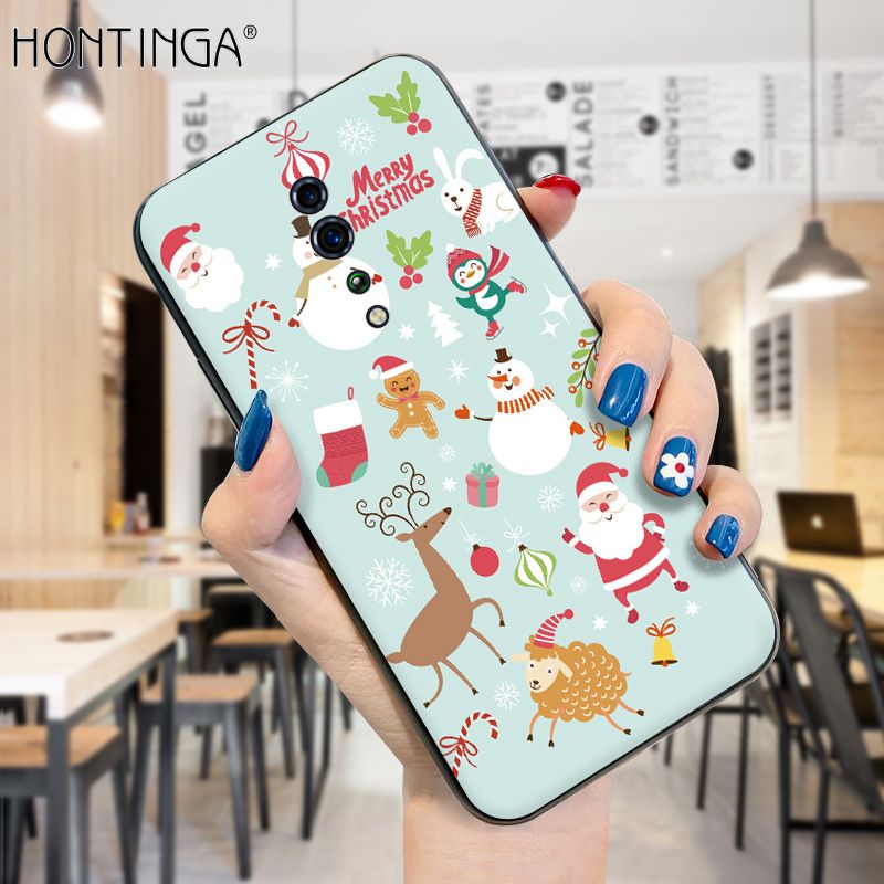 Hontinga for OPPO Reno Z Case Merry Christmas Gifts for Girls Boys Phone Cover Shockproof Soft Silicone TPU Cases