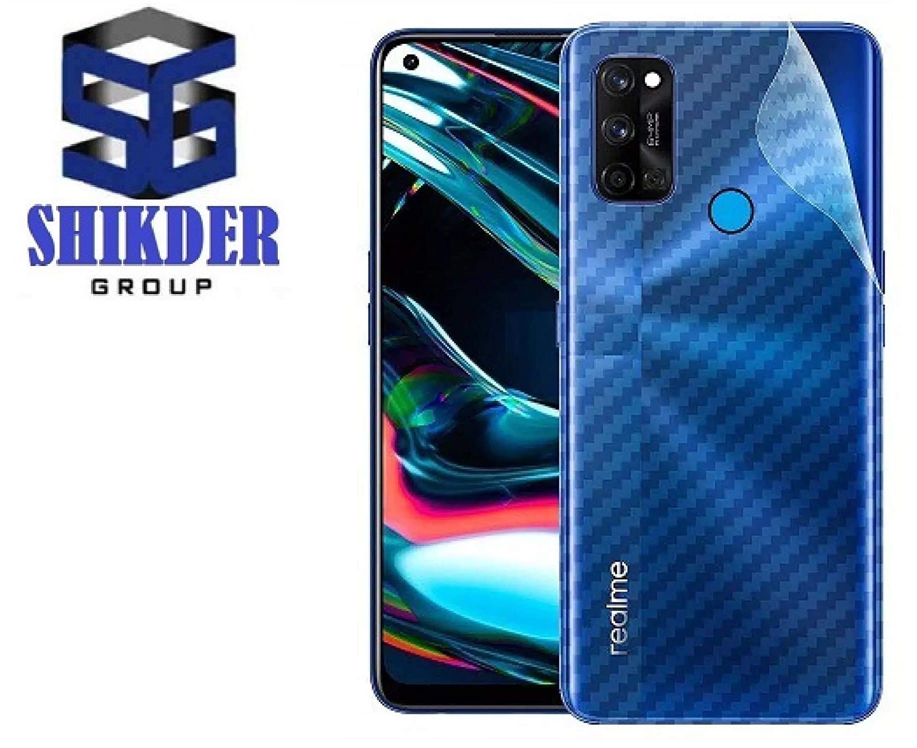Realme C17 carbon Fiber Sticker Vinyl Back Poly Skin Protector