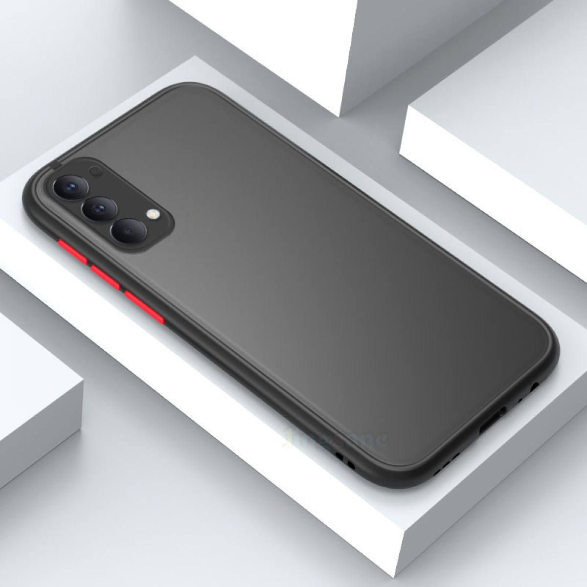 For Oppo Reno5 Z Camera Protection Bumper Phone Cases  Matte Translucent Shockproof Back Cover