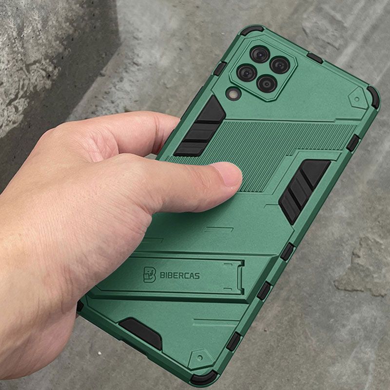 Vantime for Samsung Galaxy A22 4G Case Kickstand Ultra Thin Shockproof Matte Back Cover