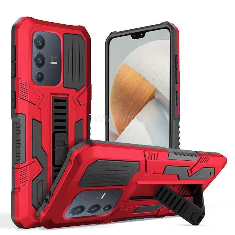 Vantime for Vivo V23 5G Slim Case Kickstand Hard Matte Back Phone Cover