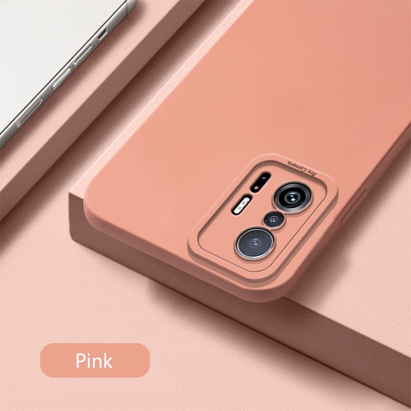 Olige Case For Xiaomi Mi 11T Pro Case Liquid Silicone Matte Shockproof Camera Protiction Soft Phone Cover