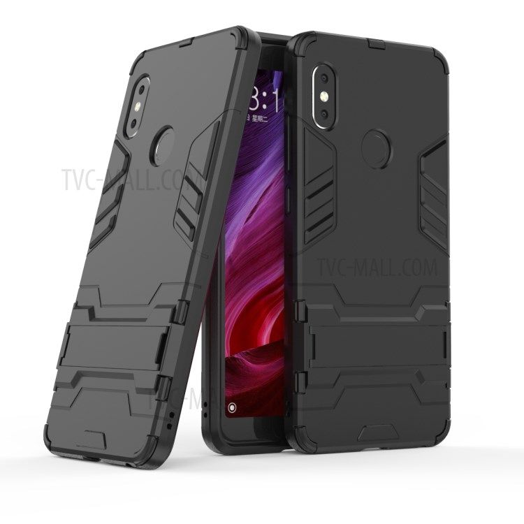 For Xiaomi Redmi Note 5 / Note 5 Pro / Note 5 AI Armor Premium Tactical Grip Kickstand Shockproof Dual Layer Rugged Hard & Soft Combination Back Cover - Phone Back Cover - Phone - Camera