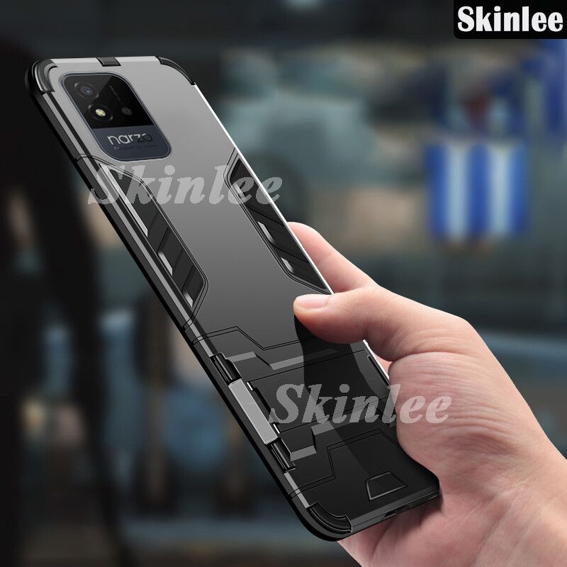 Skinlee Phone Case Realme Narzo 50i Case Silicone Iron Man Armor Cover for Realme Narzo 50i Back Cover Full Protection Housing Cases Casing