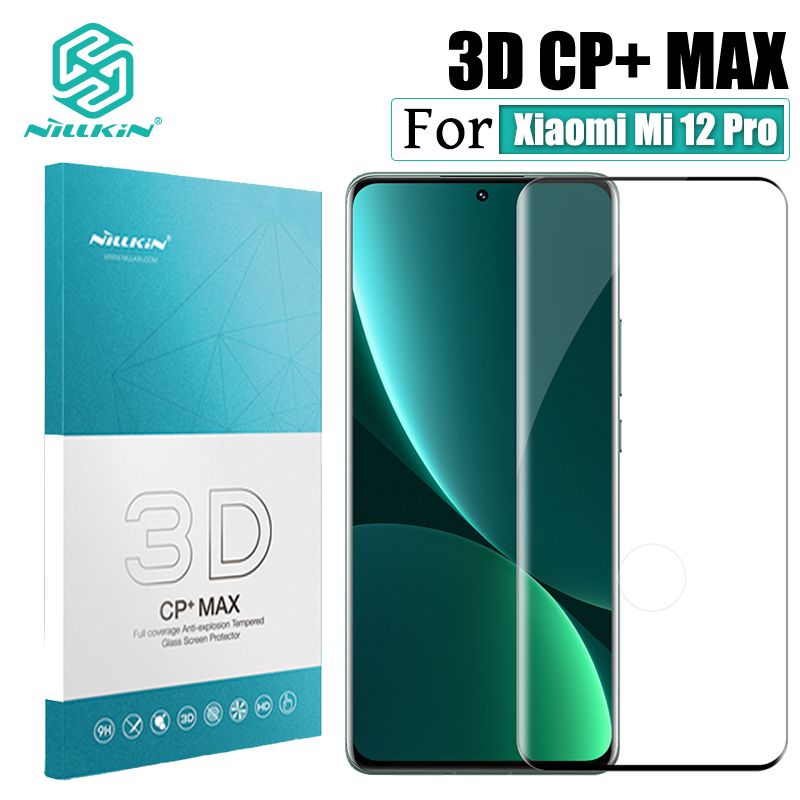 Nillkin 3D Full Cover Tempered glass for Xiaomi Mi 12 Pro Screen Protectors Anti-glare Explosion-Proof Protective Tempered Glass Film