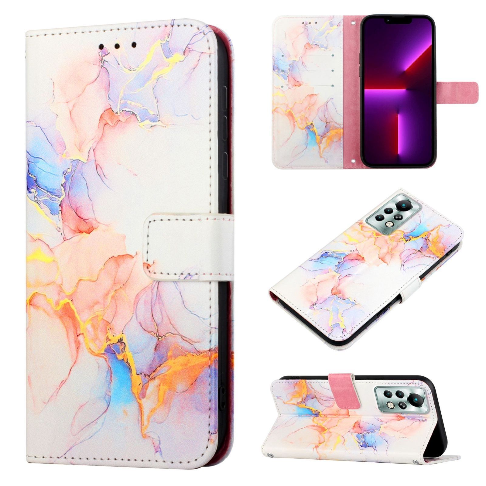 For Infinix Note 11 Pro PT003 Marble Pattern Flip Leather Phone Case