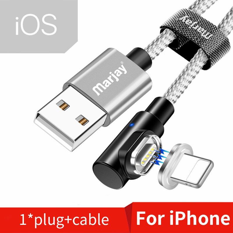 Marjay 3A Fast Magnetic Cable For iPhone XS X XR 7 8 Micro USB Quick Charger Type C Magnet Android Cord Phone Cable For Samsung
