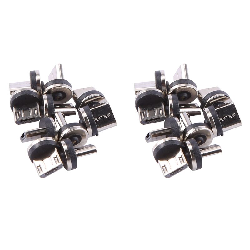 20PCS/SET Round Magnetic Cable Plug 8 Pin Micro-USB Plugs Fast Charging Phone Magnet Charger Plug