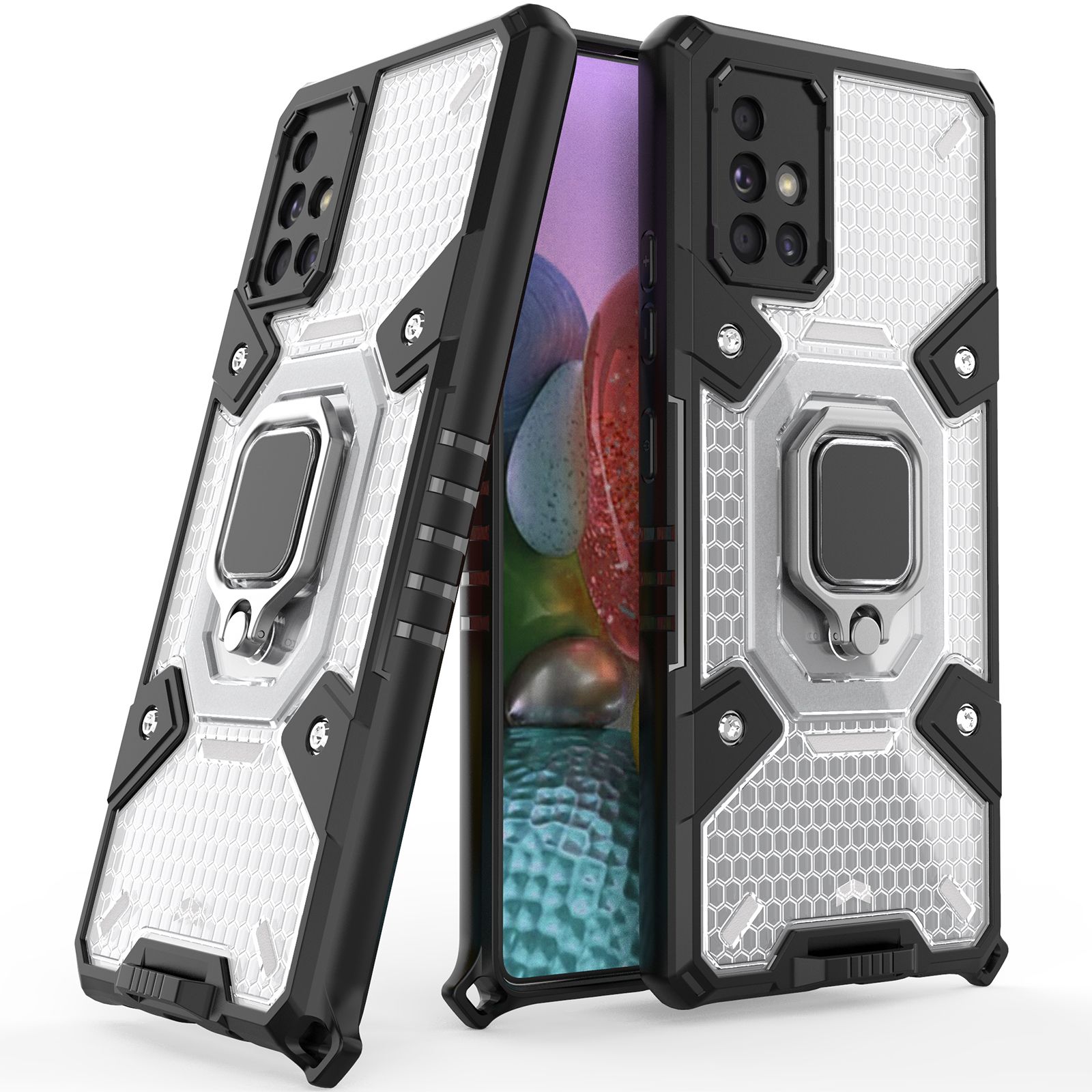 Case for Samsung Galaxy A51 5G Latest Type Honeycomb Space Capsule Double Layer Material Protective Cover Compatible with Magnetic Car Latest Type Honeycomb Space Capsule Double Layer Material Protective Cover Compatible with Magnetic Car