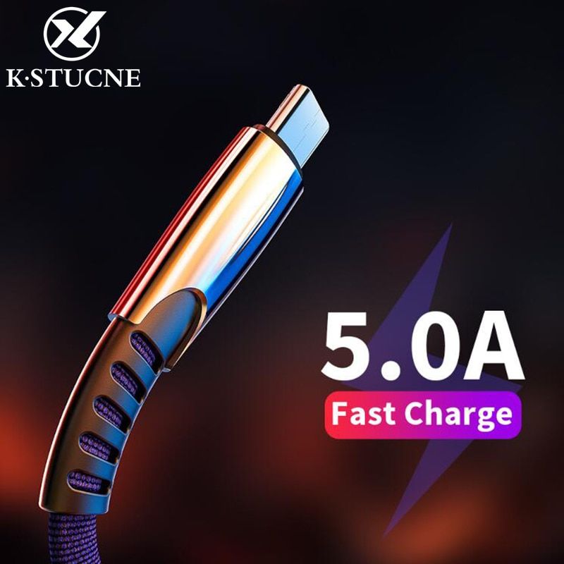 New Braided Nylon Quick Charge USB C Type C Cable for Huawei P10 P20 Lite Pro 5A Fast Charge Cable for samsung galaxy s9 s8 plus