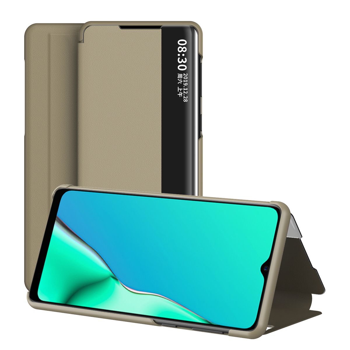 Smart Case For OPPO A9 2020 Cover Flip PU Leather Shockproof Window View Cases
