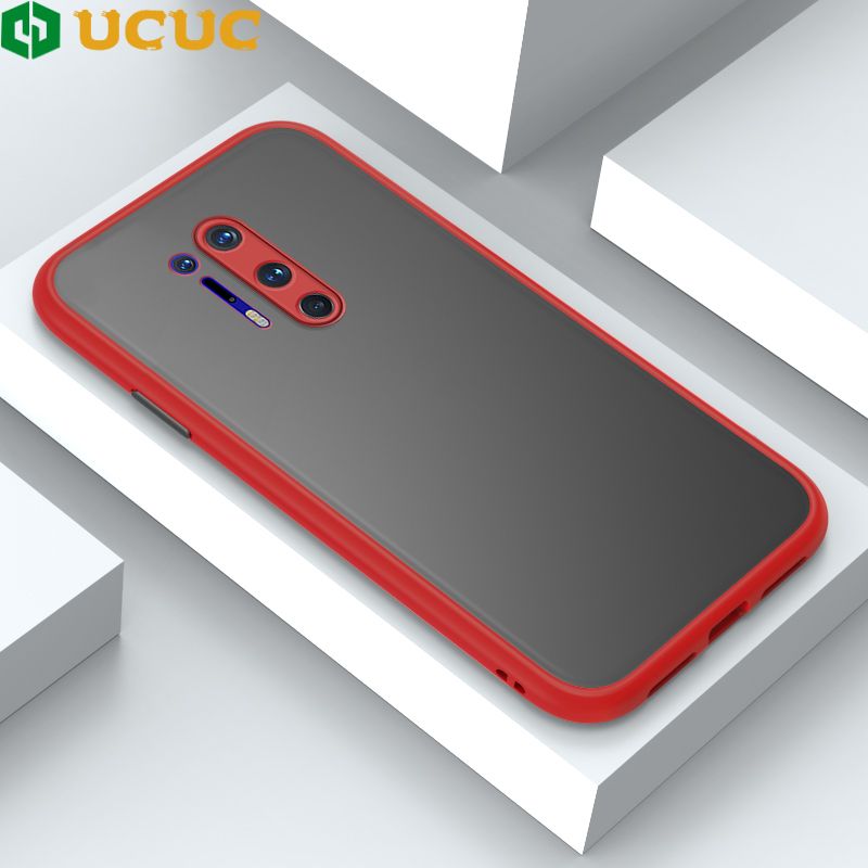 UCUC for OnePlus 8 Pro Back Cover Colour Frosted Transparent Hard Phone Case Thin Shockproof Full Cover Camera Protect Case