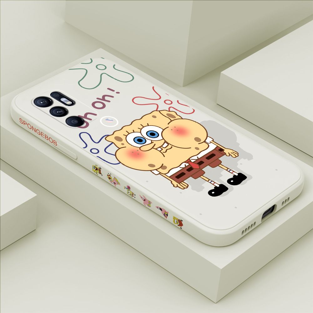 ZeroQiQi for OPPO Reno6 Case Cartoon Anime Side Printing Cases Soft Liquid Silicone Phone Cover