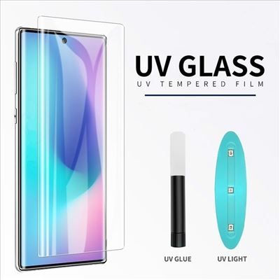 For Oppo Reno 6 Pro 5g 3D Curved Full Display Cover [UV Light Irradiation] Full Glue UV Tempered Glass Screen Protector - Transparent
