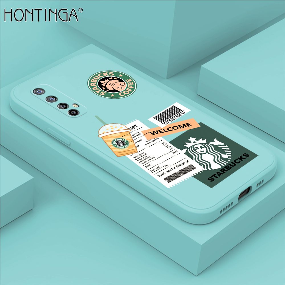 Hontinga for Realme 7 / Narzo 20 Pro Case Cartoon Popularity Phone Case Soft Square Edge Silicone Cases Full Lens Cover Shockproof Protection Cover