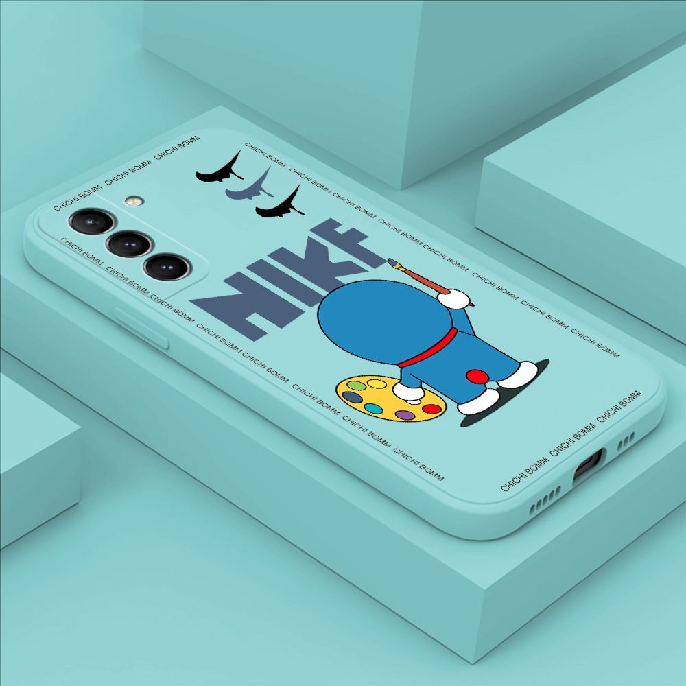 Hontinga for Samsung S21 Plus 5G Case Fashion Cat Phone Case Phone Case Soft Square Edge Silicone Cases Full Lens Cover Shockproof Protection Cover