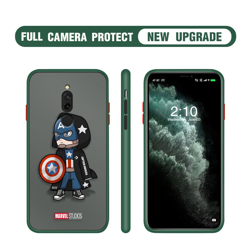 Hontinga for Redmi 8 Case Cartoon For Boys Camera Shockproof Protection Casing Edge Frosted Transparent Phone Cover