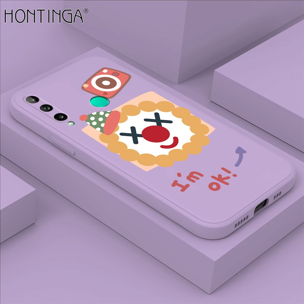 Hontinga for Huawei Y7P / P40 Lite E Case New Cartoon Joker Phone Case Phone Case Soft Square Edge Silicone Cases Full Lens Cover Shockproof Protection Cover