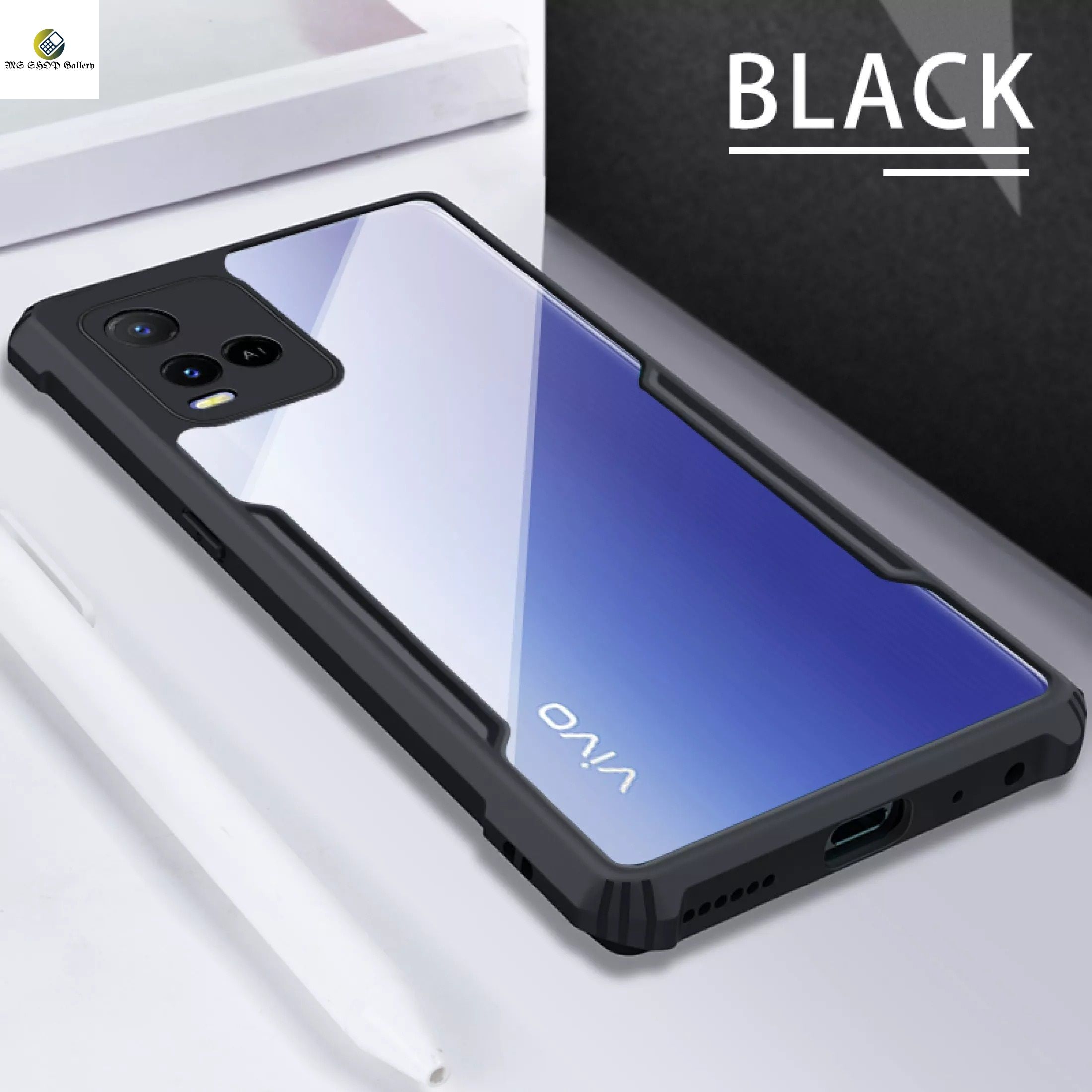 Vivo Y21T / Vivo Y21 / Vivo Y21s / Vivo Y33s Hard Case Transparent Silica Gel Matte Shockproof Slim Thin Cover Phone Casing - মোবাইল ফোন - Phone