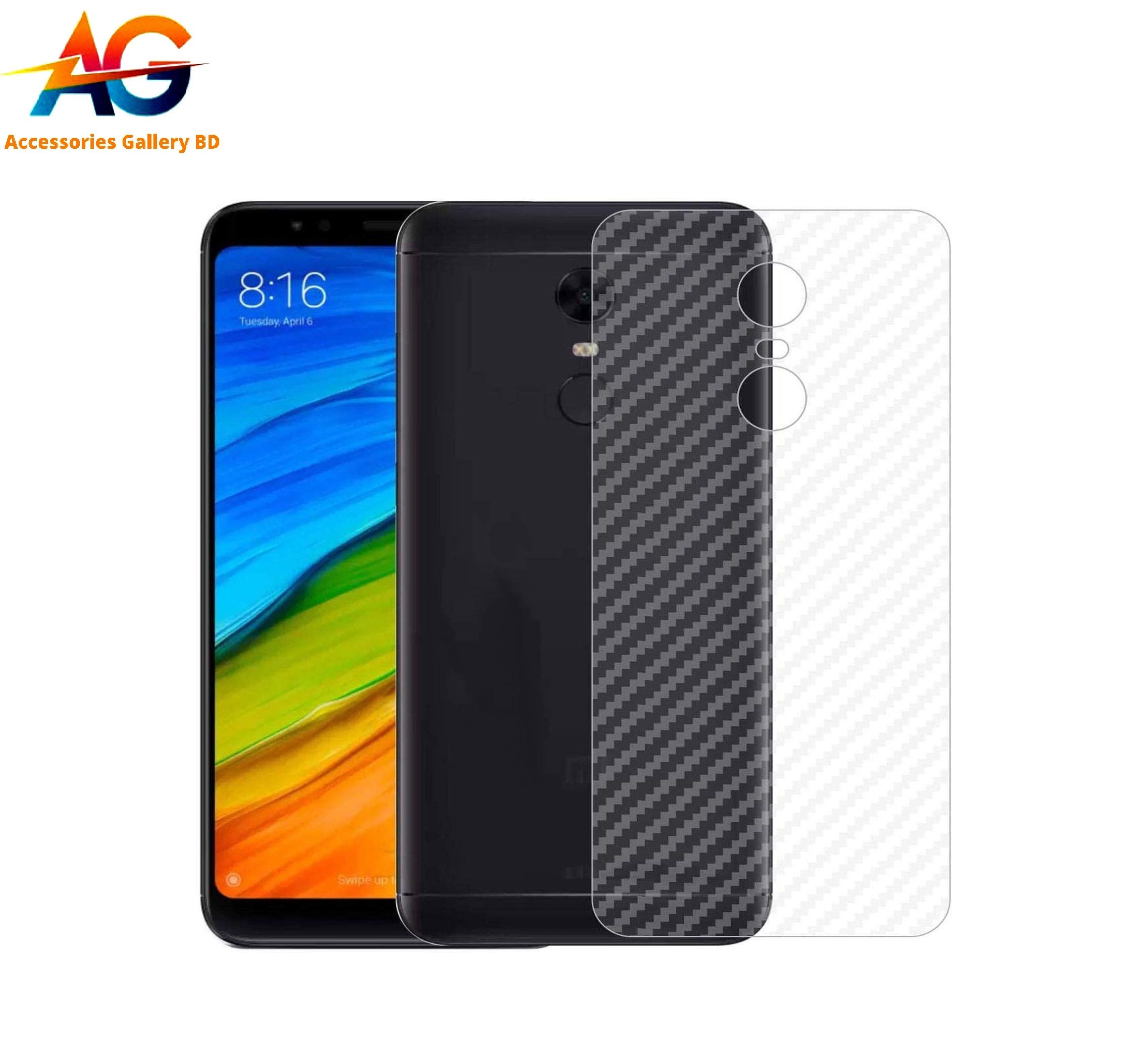 For Xiaomi Redmi 5 Plus  Carbon Fiber Sticker Vinyl Back Poly Skin Protector