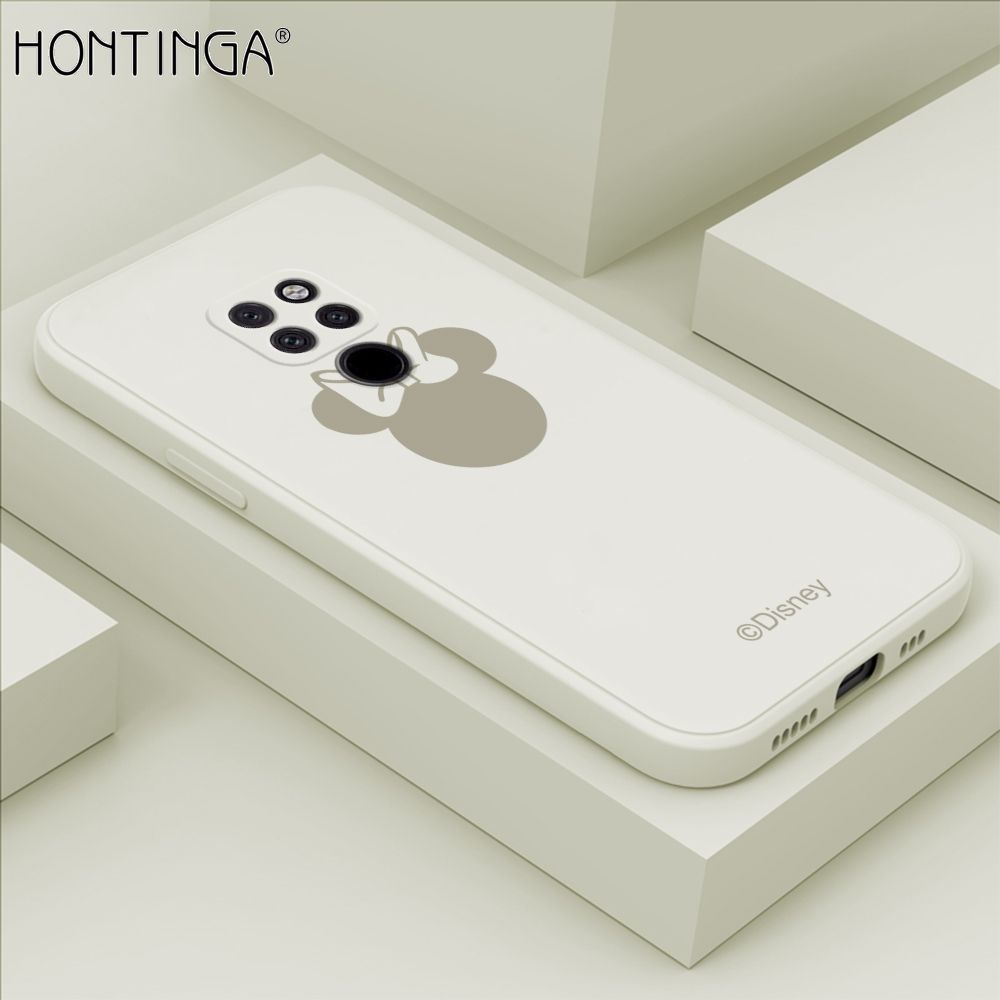 Hontinga for Huawei Mate 20 Case Cartoon Mouse Phone Case Soft Square Edge Silicone Cases Full Lens Cover Shockproof Protection Cover