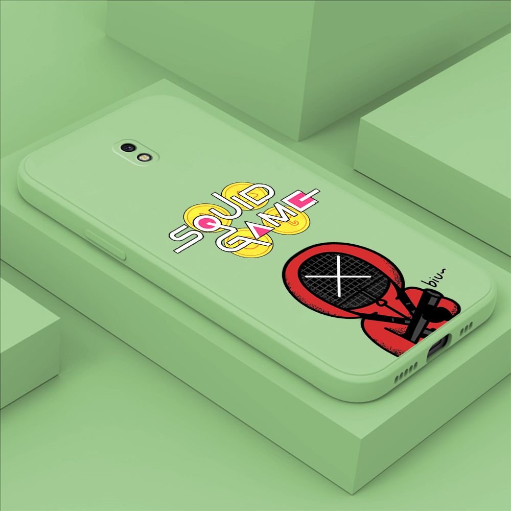ZeroQiQi for Samsung Galaxy J7 Pro Case Fashion Cartoon Electric Baton Judge Role Phone CoverSquare Liquid Silicone Trend Phone Case