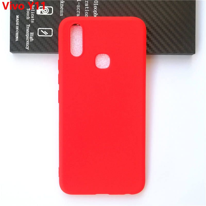 Case For Vivo Y11 Y20i Protection casing cover Matte TPU Soft New Fashtion  Candy Pure Color