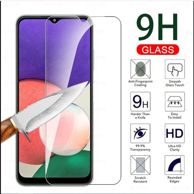Samsung Galaxy M32 & A22 ((FULL HD)) Clear 9D 9H Tempered Glass Phone Screen Protector