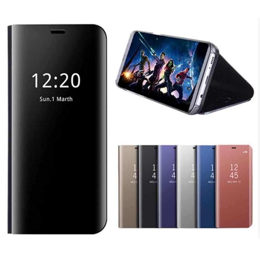 Samsung Galaxy A8 Star  Smart Luxury Plating Clear View Mirror Leather Stand Flip Cover