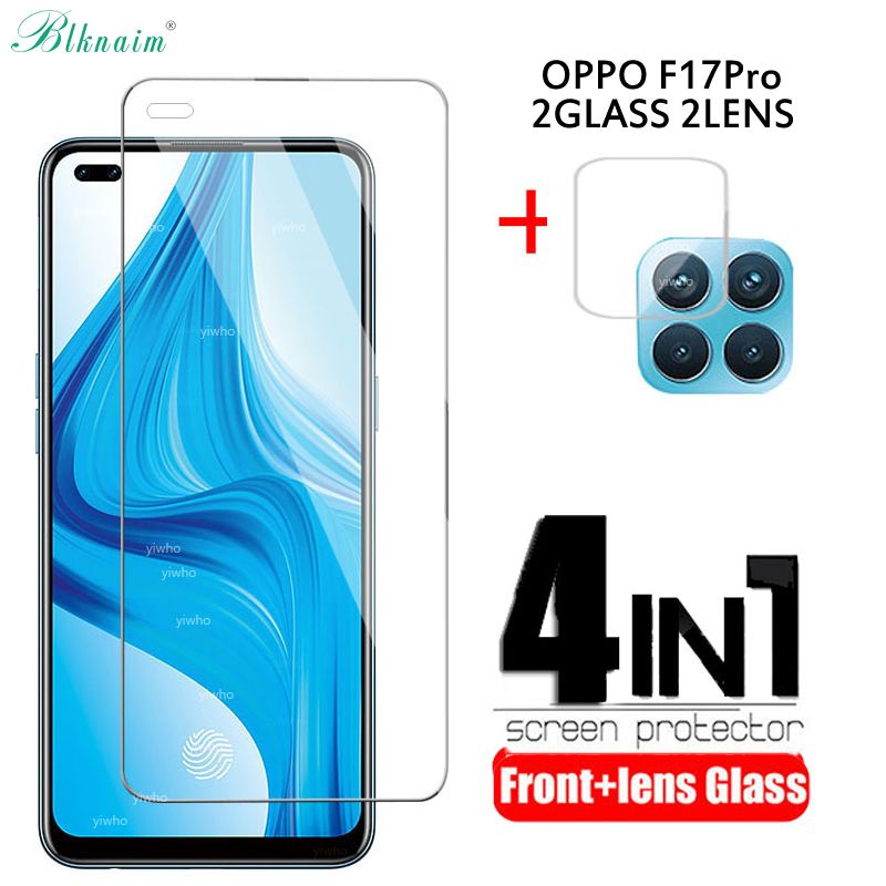 BLKNAIM 4in1 tempered glass for OPPO F17Pro hd film for OPPO F17Pro camera lens protective film
