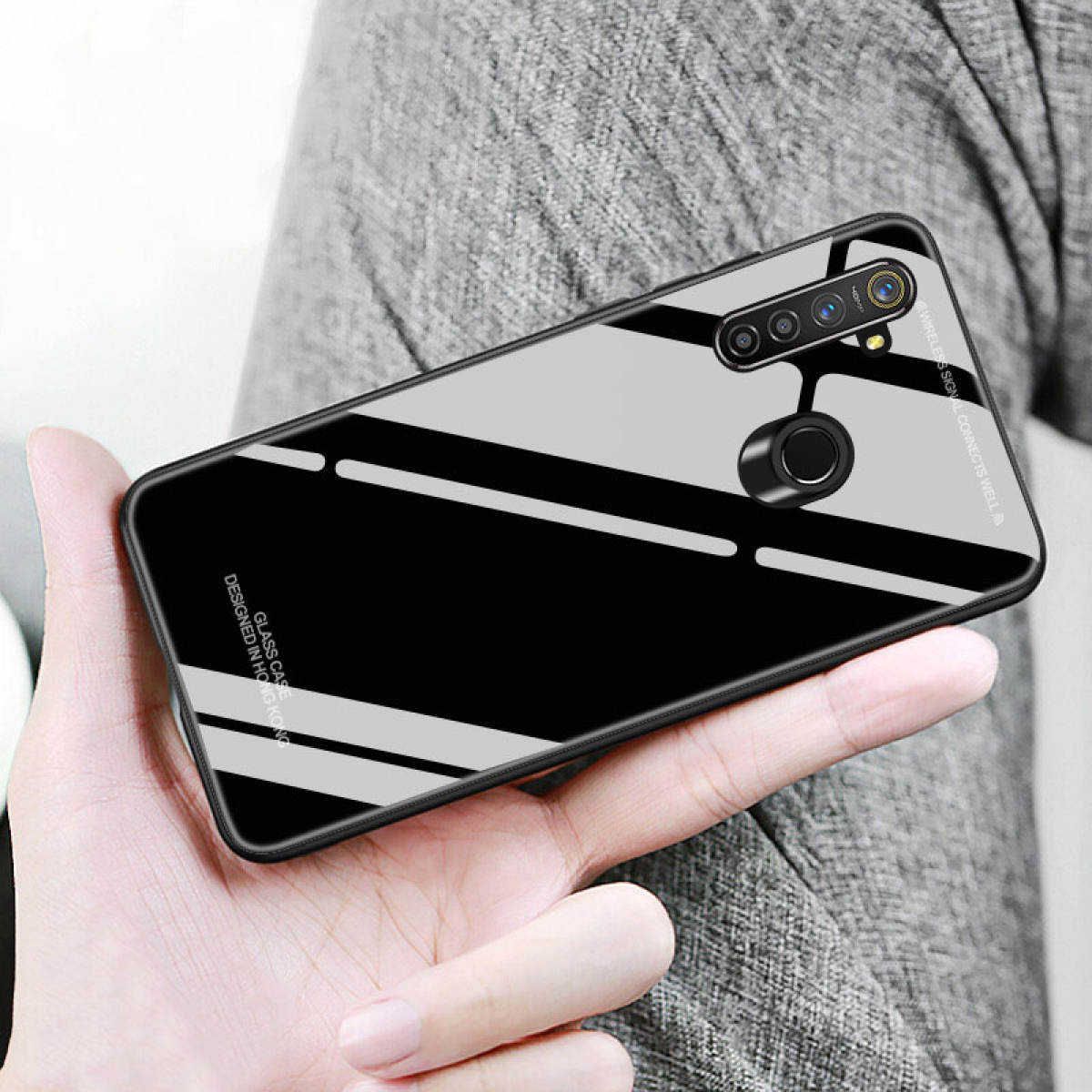 For Realme 5i Premium Quality Back Cover Real Hong Kong Glass Case Black