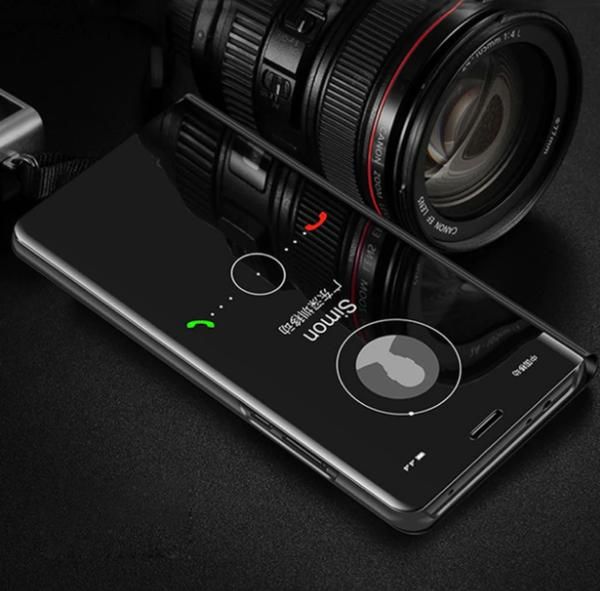 Samsung Galaxy A71 (Premium Quality) Luxury Clear View Mirror Leather Stand Flip Cover (Quality Product)
