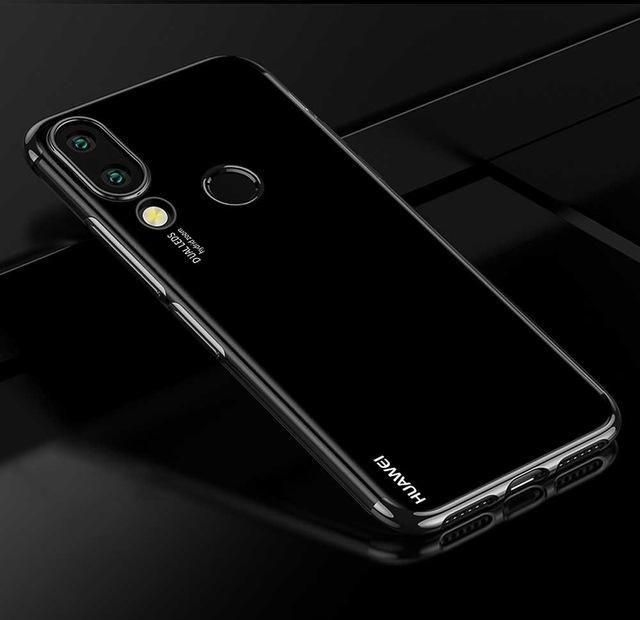 Tpu Back Cover for Huawei Nova 3i - Transparent and Black
