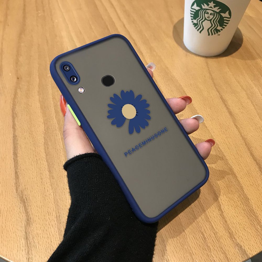 Jizetin for Samsung A10S Back Cover Small Fresh Daisies Mobile Phone Case Ultra Thin Full Lens Protection Phone Case for Girl
